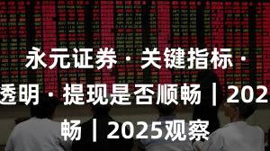 永元证券 · 关键指标 · 费率透明 · 提现是否顺畅｜2025观察